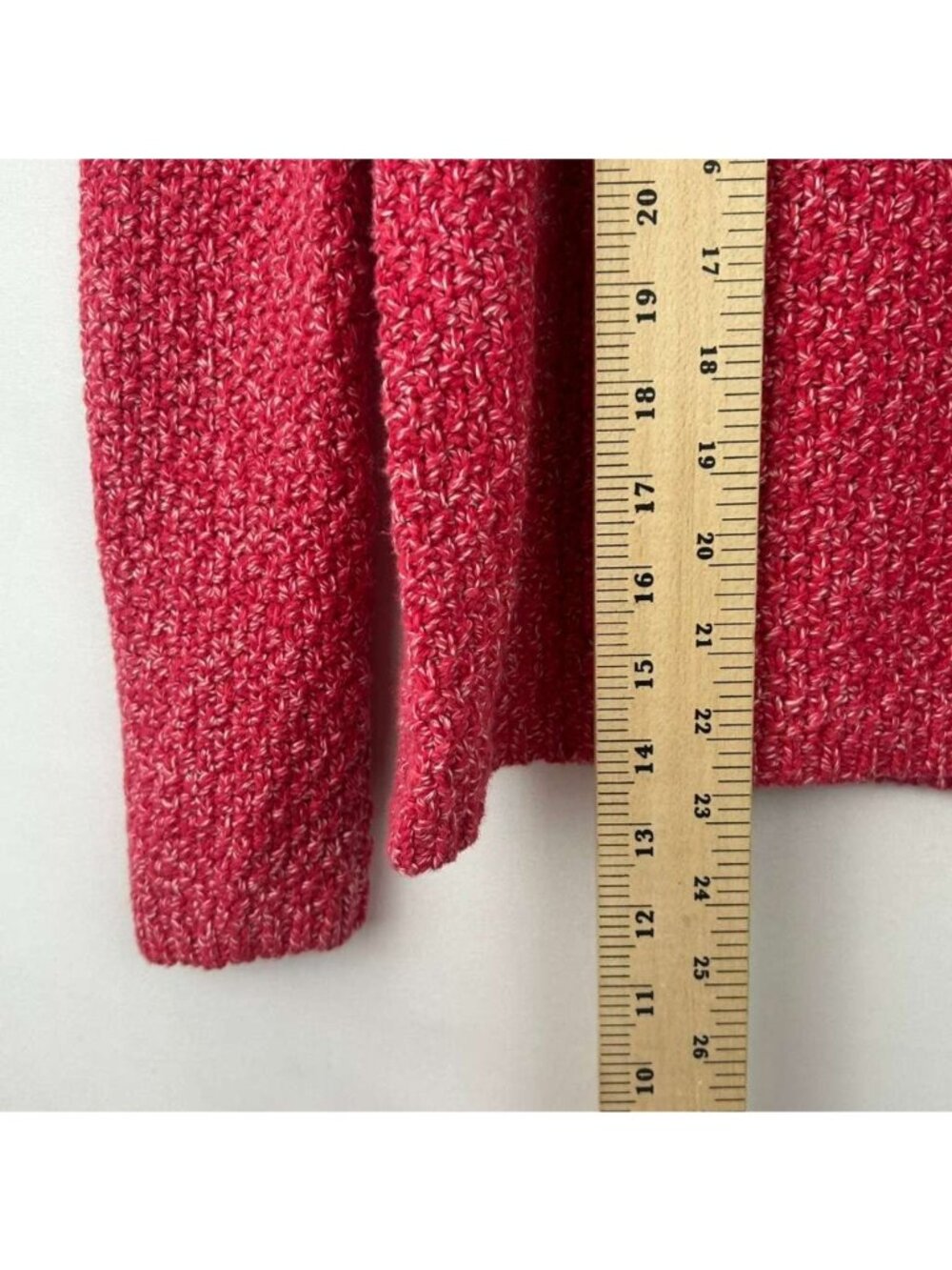 Talbots Womens Petites Sweater Hot Pink Side Zip Chunky Knit Pullover NWT - Picture 7 of 16